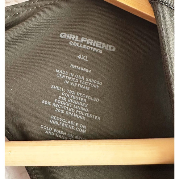 Girlfriend Collective Terrace Tina Open Back Unitard Jumpsuit 4XL Active Sport - Picture 4 of 9